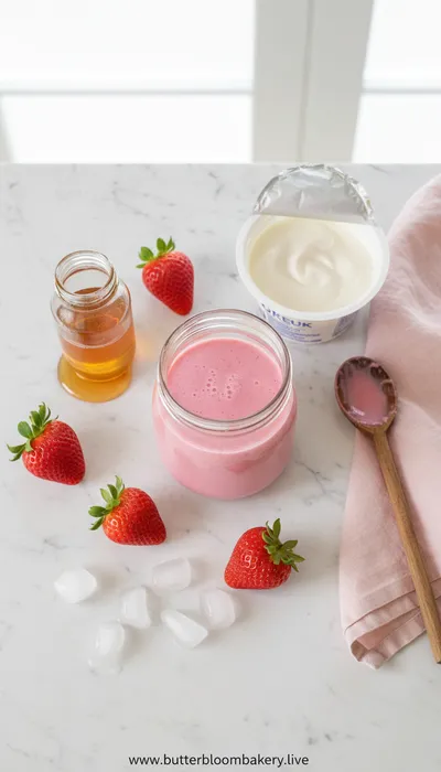 Strawberry Smoothie Recipe - cooking process