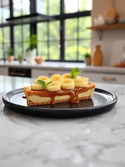 Vegan Banana Tart - cooking process