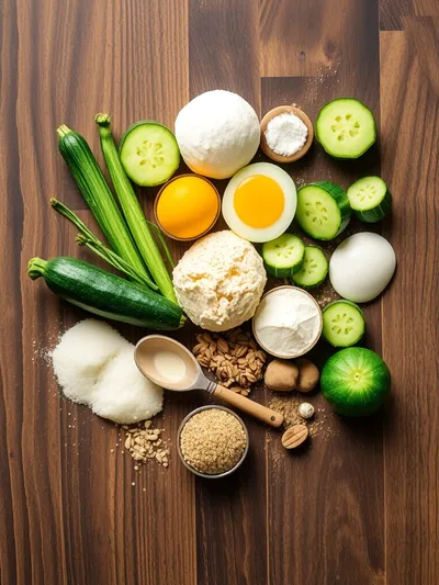 Zucchini Bread Recipe - ingredients preparation